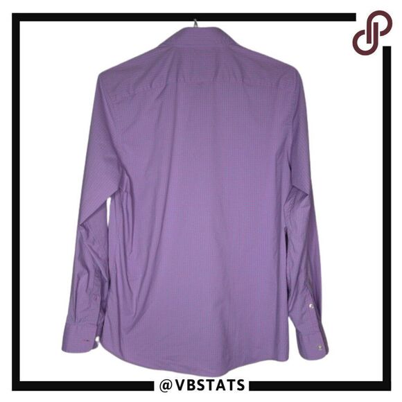 Vineyard Vines Pink and Blue Plaid Classic Fit Cooper Shirt in Size Medium - Picture 2 of 5